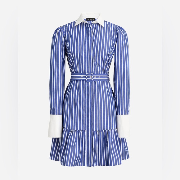 J.Crew Tiered shirtdress in cotton poplin BY829 - Picture 2 of 13